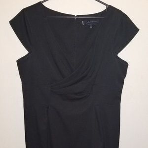 Anne Klein Black Sheath Knit Dress Sz 16